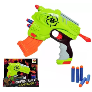 Pistola Lançador Super Shoot Space 2 Em 1 Dardo E Água