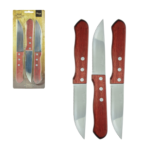 Conjunto De Facas Para Churrasco Jumbo 3 Peças - Wincy
